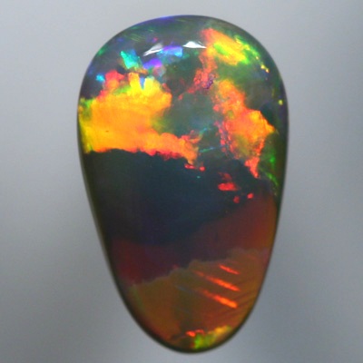 SOLID SEMI BLACK OPAL large bright rolling flashes SEE VIDEO